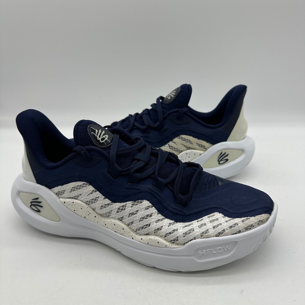 Under Armour 3027637-102 Mens 9.5 Womens 11 Curry 11 White Midnight Navy Shoes
